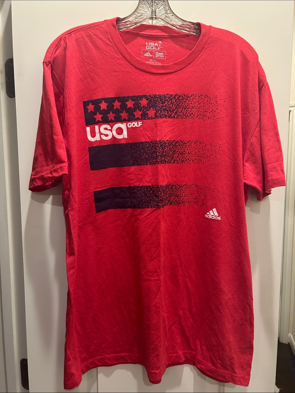 Adidas Red USA Golf Graphic Short Sleeve Tee XL